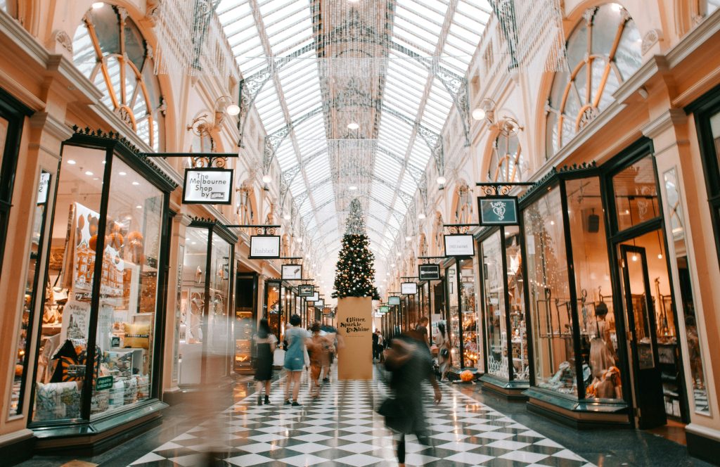 A shopping mall in Las Vegas