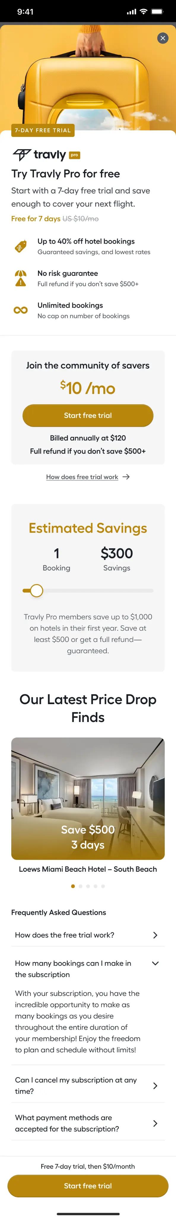 Travly Pro app content