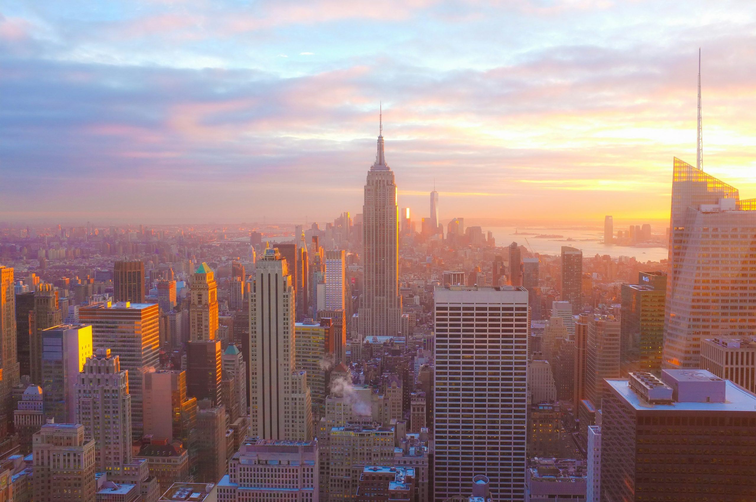 A sunrise view of NYC