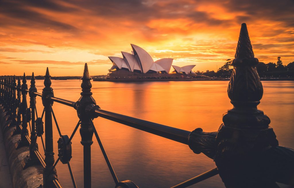 Beautiful sunset in Sydney